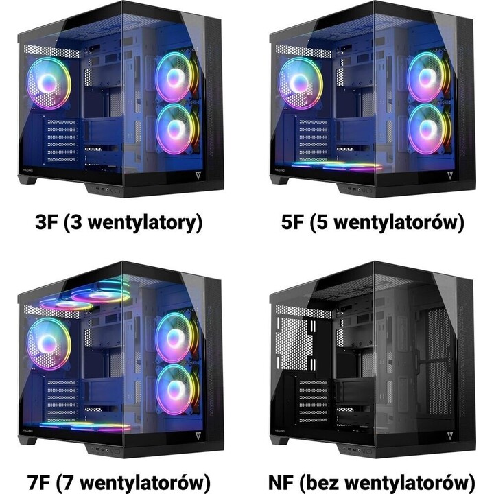 MODECOM Computer Case Volcano Panorama APEX ARGB 5F MIDI Black