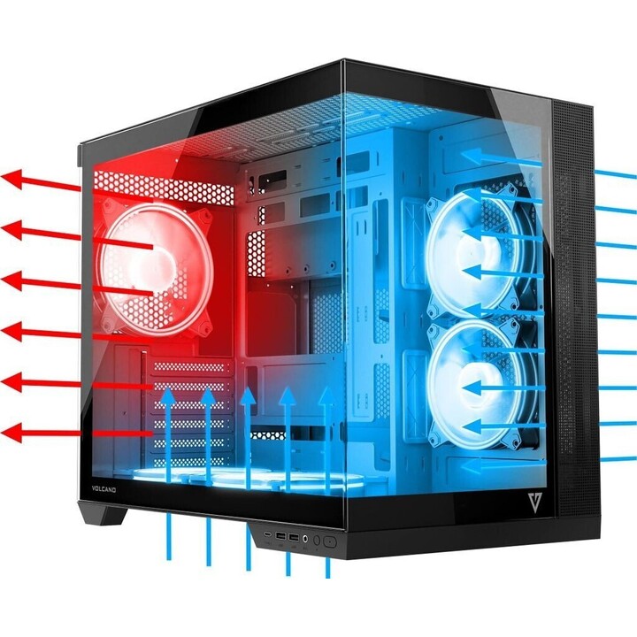 MODECOM Computer Case Volcano Panorama APEX ARGB 5F MIDI Black