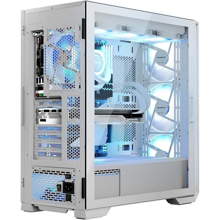 MODECOM HORIZON ARGB Flow MIDI Computer Case USB 3.0 X 2 CYPE-C Bianco