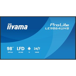 Écran de signalisation numérique iiyama Prolite LE9864UHS-B1AG 98" LED VA 4K UHD HDMI USB-C