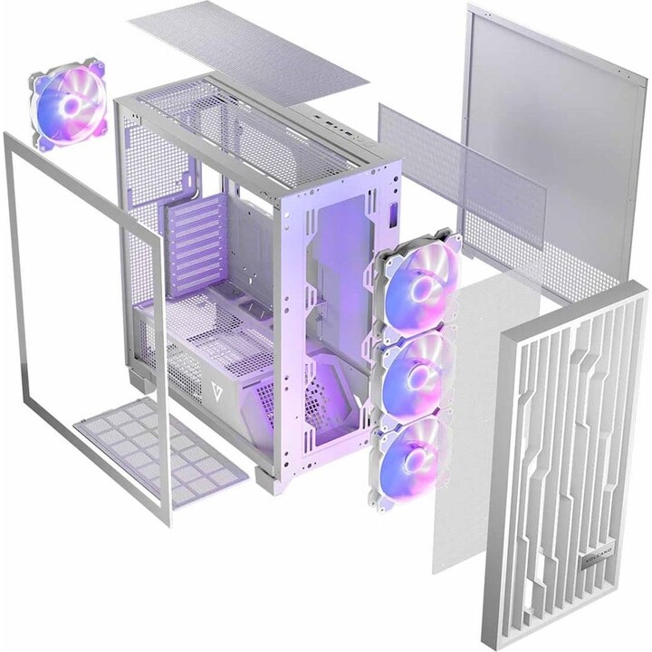 MODECOM Mala para computador VOLCANO PERUN APEX ARGB MIDI Branco