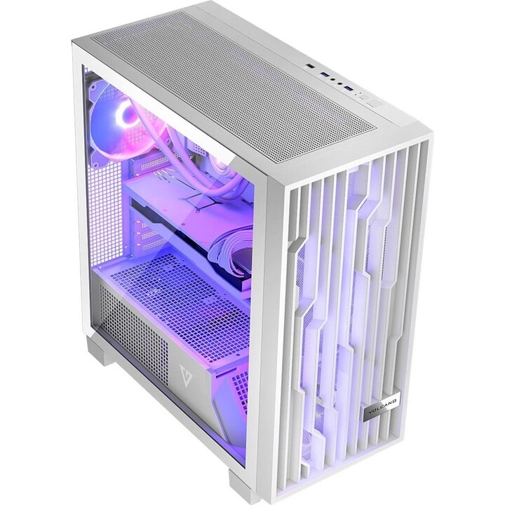 MODECOM Mala para computador VOLCANO PERUN APEX ARGB MIDI Branco