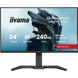 iiyama G-MASTER GB2471HSU-B1 23,8 Zoll FullHD 240 Hz schneller IPS G-SYNC HDR10 USB-Hub höhenverstellbarer Monitor