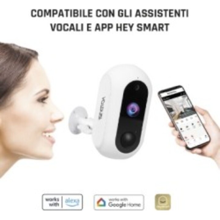 iSnatch HeyCam Free-S ,- Caméra Wi-Fi alimentée par batterie, Full-HD, pour l'extérieur, détection de mouvement, vision nocturne