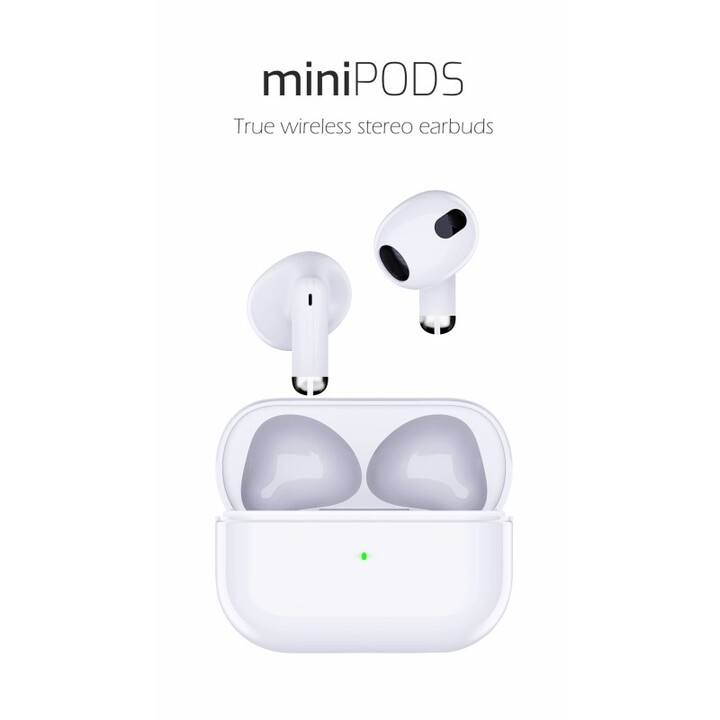 Minipods - Fones de Ouvido Bluetooth TWS - Branco