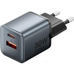 Vention 30W GaN Charger 1x USB-A 1x USB-C black