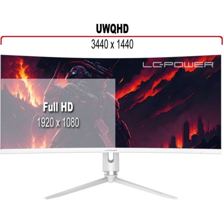 Curved Monitor LC-Power LC-M34-Q-C-PRO 34" LED VA UltraWide QHD 165Hz FreeSync