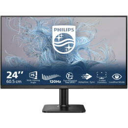 Philips 24E2N1110 Monitor 24" FHD, 120 Hz, 1 ms MPRT, Adaptive Sync., Blue Light (1920x1080, 1x D-Sub, 1x HDMI 1.4) Negro