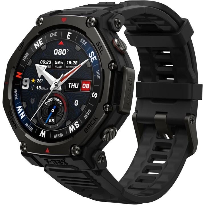 Amazfit T-Rex 3 Pro, Men's Sports Smartwatch, Sapphire AMOLED Display, Titanium Bezel, Dual Band GPS
