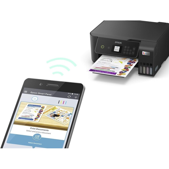 Epson EcoTank ET-2871 All-in-One-Tintenstrahldrucker 10 Seiten/Min. Schwarzweiß 5 Seiten/Min. WiFi USB 100-Blatt-Zufuhr Drucken 