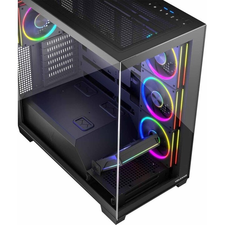 MODECOM Caja de ordenador VOLCANO STELLAR ARGB MIDI 5F Negro