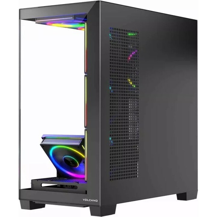 MODECOM Computergehäuse VOLCANO STELLAR ARGB MIDI 8F Schwarz