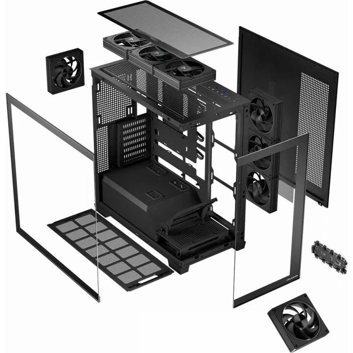 MODECOM Computer Case VOLCANO STELLAR ARGB MIDI 8F Nero