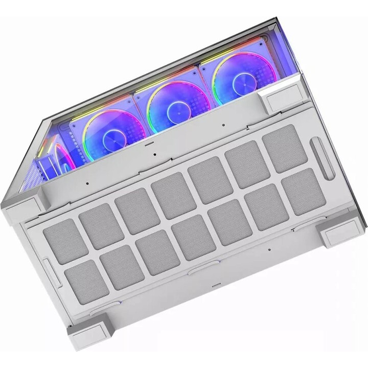 Mala para computador MODECOM VOLCANO STELLAR ARGB MIDI 8F Branco