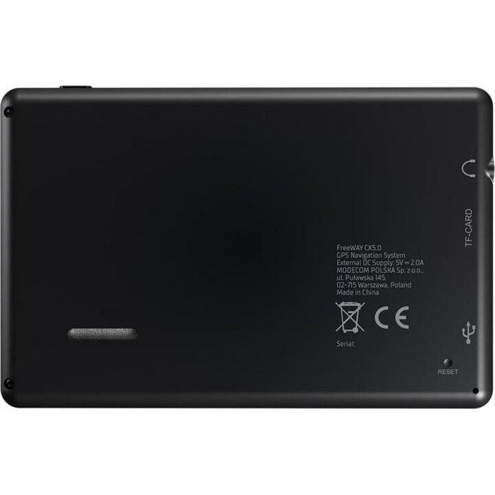 Modecom FreeWAY CX 5.0 Car Navigator + iGO Truck Navigator (1-year update) Black