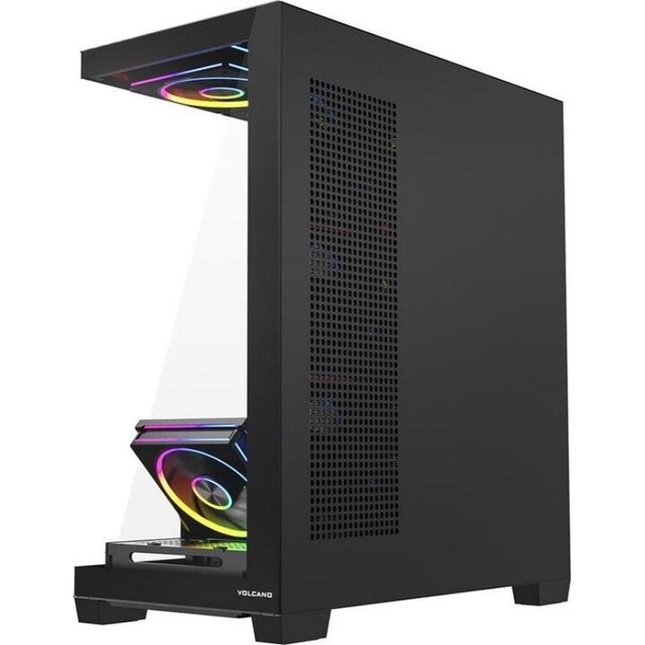 Gabinete para computador MODECOM VOLCANO STELLAR PLUS ARGB MIDI 8F, preto