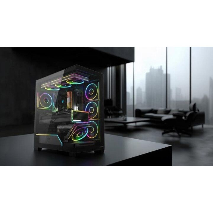 MODECOM VOLCANO STELLAR PLUS ARGB MIDI 5F Computer Case Black