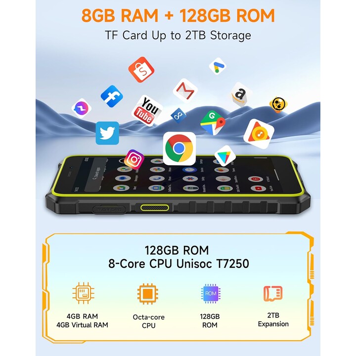 Ulefone RugKing 2 Pro, 4 GB 128 GB, 5,45 IPS, 4550 mAh, Orange