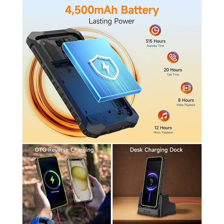Ulefone RugKing 2 Pro, 4 GB 128 GB, 5,45 IPS, 4550 mAh, Orange