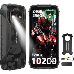 Ulefone RugKing 4 Pro, 8 Go 256 Go, 6,56 IPS, 10 200 mAh, noir