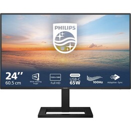 Monitor Philips serie 1000 24E1N1300AE/00 23,8" 1080p 100Hz IPS USB-C Altoparlanti LowBlue ad altezza regolabile