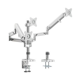 LogiLink BP0090 - Soporte de Escritorio para 3 monitores de 17 a 27 Pulgadas (LCD, LED, OLED, etc.), con Resorte de Gas, para te