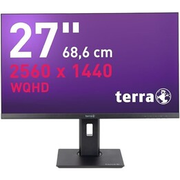 Terra LCD/LED 2772W PV Black Monitor with USB-C, DisplayPort, HDMI, 27" diagonal screen, 2560 x 1440 (WQHD) resolution, IPS disp