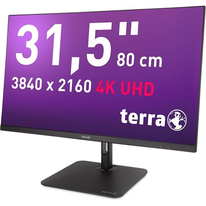Terra 3295W PV 32-inch 4K LED LCD Monitor, USB-C/DP/HDMI, Ultra HD, 3840 x 2160, 60 Hz, Height Adjustable, VESA, Flicker-Free, L