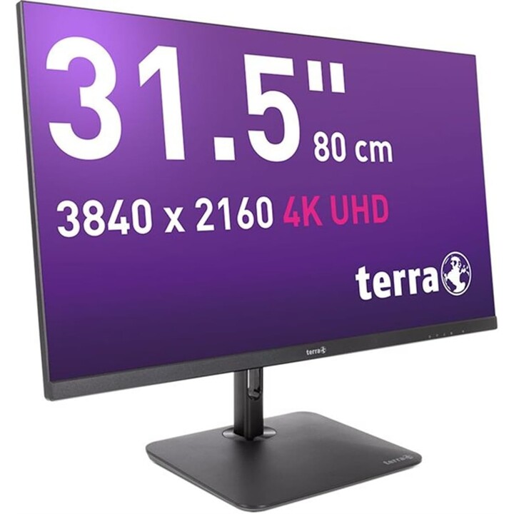 Terra 3295W PV 32-inch 4K LED LCD Monitor, USB-C/DP/HDMI, Ultra HD, 3840 x 2160, 60 Hz, Height Adjustable, VESA, Flicker-Free, L