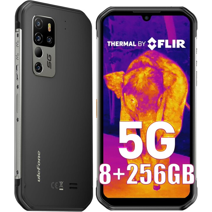 Ulefone Armor 11T 5G, 8GB 256GB, 6.1 LCD HD+, 5200mAh, Dual Sim, Black