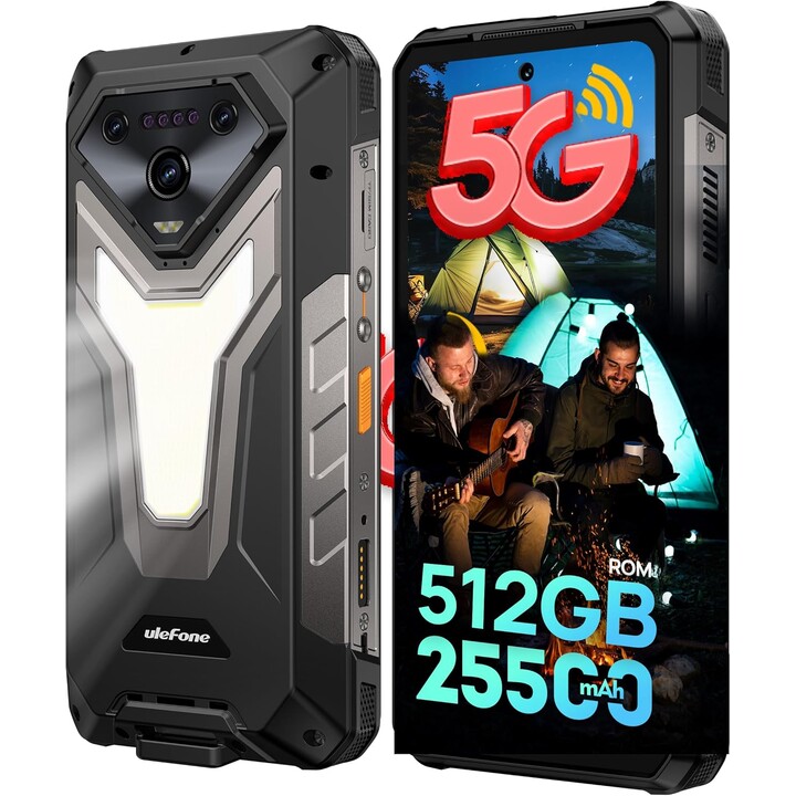 Ulefone Armor 34 Plus 5G, 16GB 512GB, 6,95 LCD IPS FHD+, 25500mAh, Dual Sim, Preto