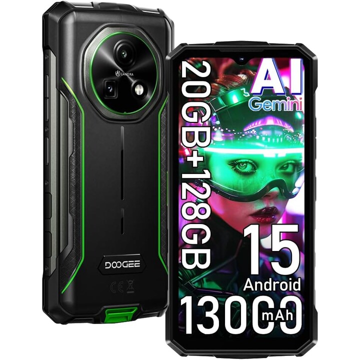 Doogee Fire 5 Pro, 4 Go 128 Go, 6,6 LCD IPS HD+, 13 000 mAh, double SIM, vert