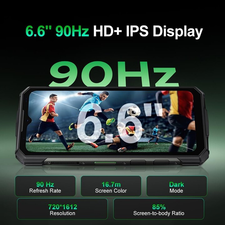 Doogee Fire 5 Pro, 4 Go 128 Go, 6,6 LCD IPS HD+, 13 000 mAh, double SIM, vert