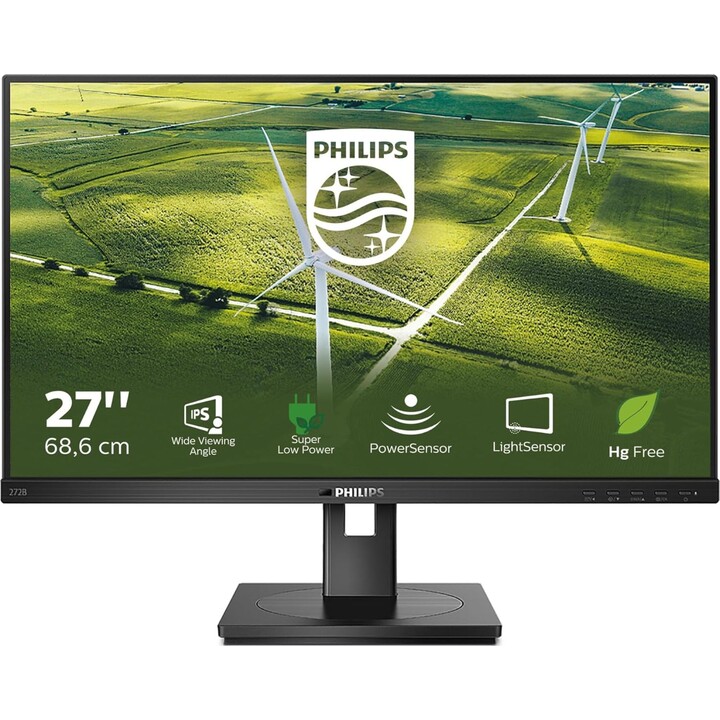 Monitor Philips 272B1G 27" DVI, HDMI, DisplayPort, Hub USB, 4 ms, Nero