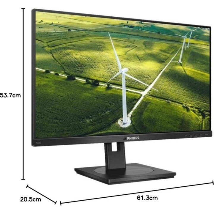 Monitor Philips 272B1G 27" DVI, HDMI, DisplayPort, Hub USB, 4 ms, Nero