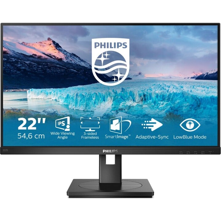 Monitor Philips S Line 222S1AE/00 54,6 cm 21,5" 1920 x 1080 Pixel Full HD LCD Nero
