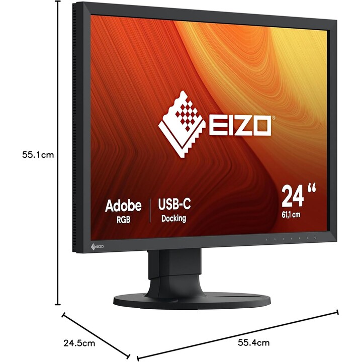 EIZO ColorEdge CS2400S 61,1 cm (24,1") Grafikmonitor (HDMI, USB Hub, USB-C, KVM-Switch, DisplayPort, 1920 x 1200, 99% Adobe RGB,