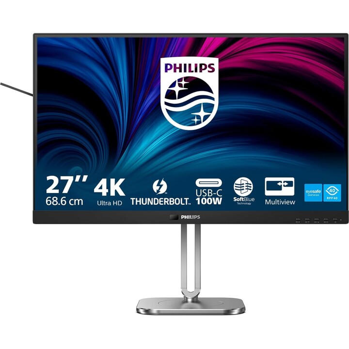Philips 27B2U6903 Moniteur 27" UHD, WLED, 60 Hz, IPS, synchronisation adaptative, TUV Eyesafe, haut-parleurs