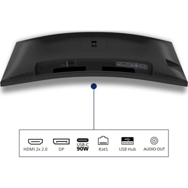 Monitor curvo Philips 34B2U3600C/00 34" UltraWide QHD 120Hz VA KVM USB-C Altavoces 4ms