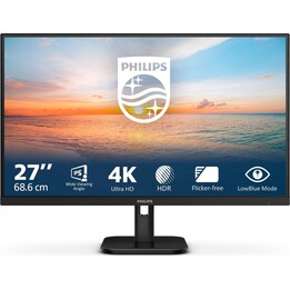 Philips 27E1N1800A Monitor 27" UHD, WLED, 60Hz, IPS, 4 ms GtG, HDR10, Adaptive Sync., Altoparlanti