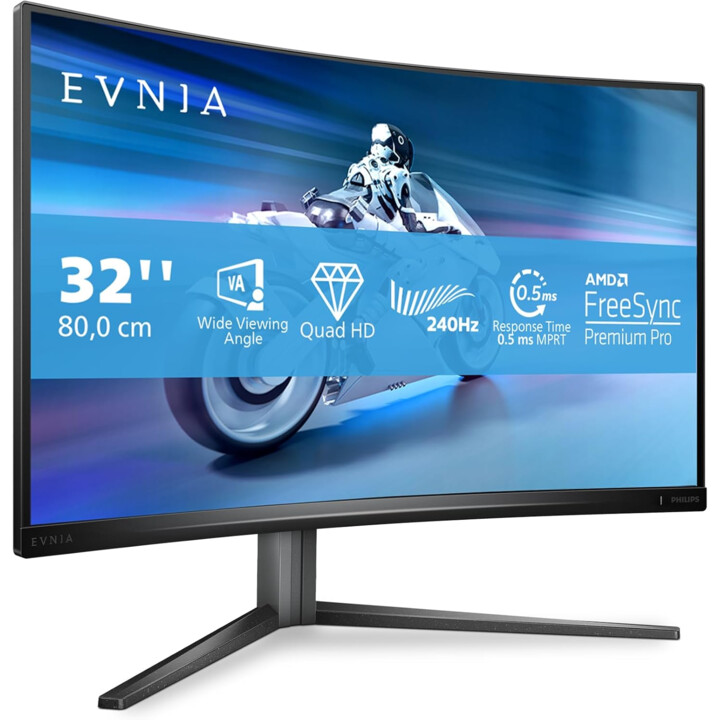 Monitor Philips 32M2C5500W 32" QHD, 240 Hz, VA veloce, MPRT 0,5 ms, Sincronizzazione adattiva, HDR400