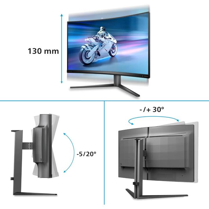 Monitor Philips 32M2C5500W 32" QHD, 240 Hz, VA rápido, MPRT de 0,5 ms, sincronização adaptativa, HDR400