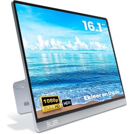 EKLEER Display LCD portatile da 16" con inchiostro USB Type-C. Custodia da viaggio
