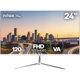 MONITOR 24" Full HD, VA, 120Hz, HDMI e VGA, Branco