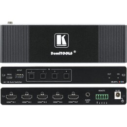 Kramer VS-411X 4K HDR HDMI Selettore automatico 4X1, 20-80548090, compatibile con HDCP 2.2, Dolby TrueHD, DTS-HD