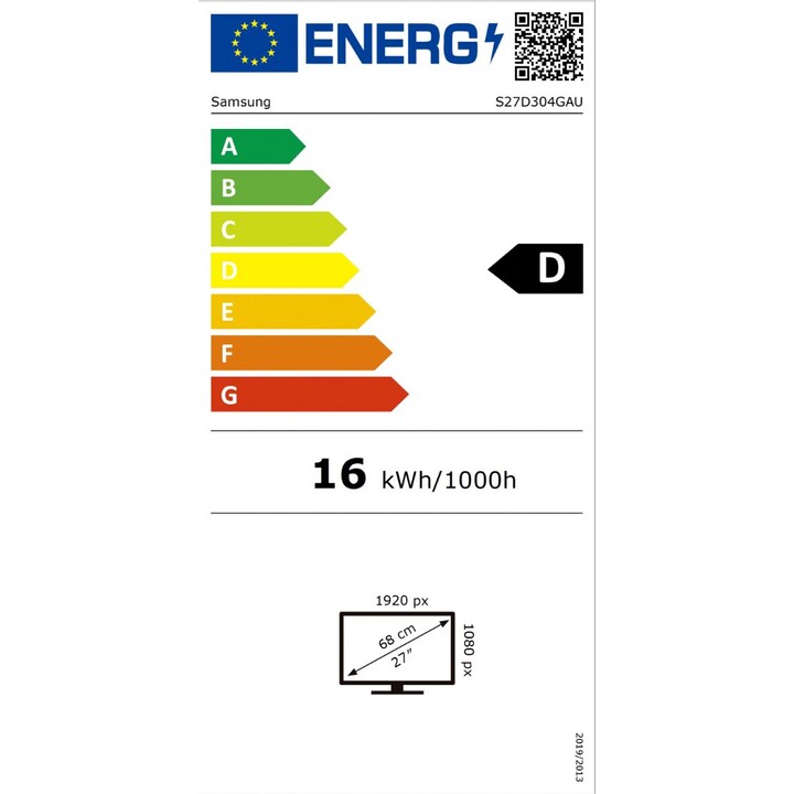 Monitor ultra sottile Samsung S27D304GAU 27" IPS FullHD 100Hz 5ms, nero