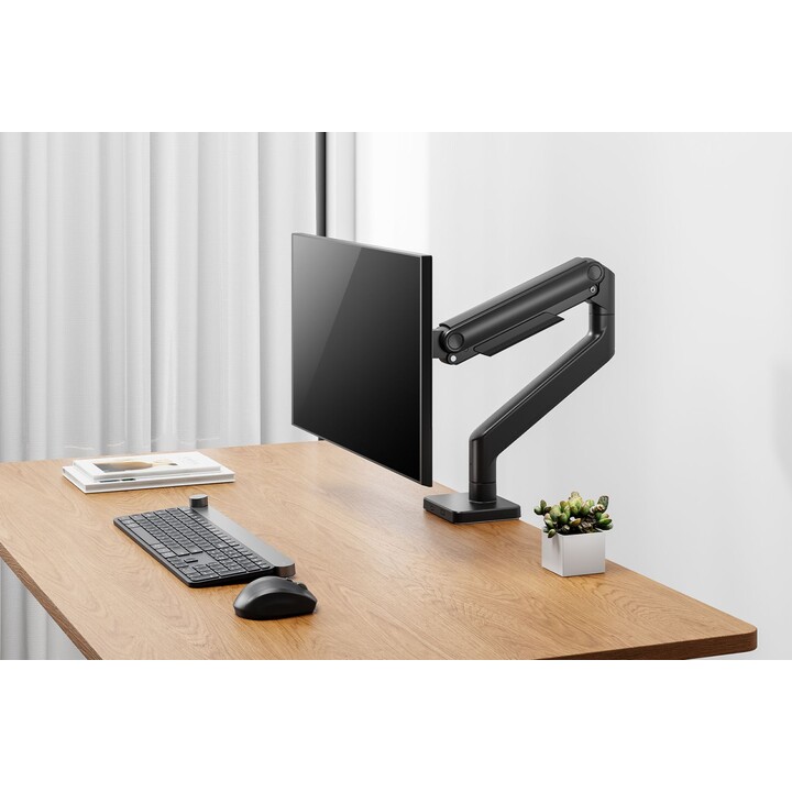 Digitus Soporte para un monitor, 49", 20 kg Muelle mecánico, VESA: 75x75, 100x100, negro