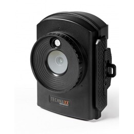 Câmera compacta Technaxx TX-164 de 1/2,7" com sensor CMOS de 2 MP e resolução de 1920 x 1080 pixels, na cor preta.