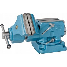 Schwenkschraubstock Bison Bial Vice 1271, 125 mm, Metall, blau