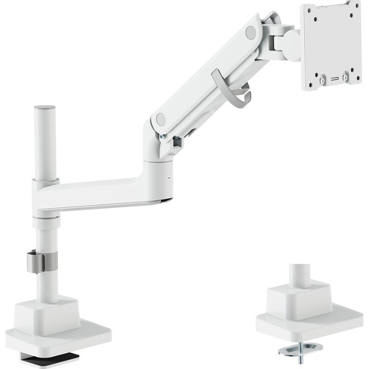 Support pour écran 57", 27 kg, ressort à gaz, VESA: 75x75, 100x100, blanc